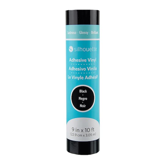 Silhouette Glossy Permanent Adhesive Vinyl Black Michaels